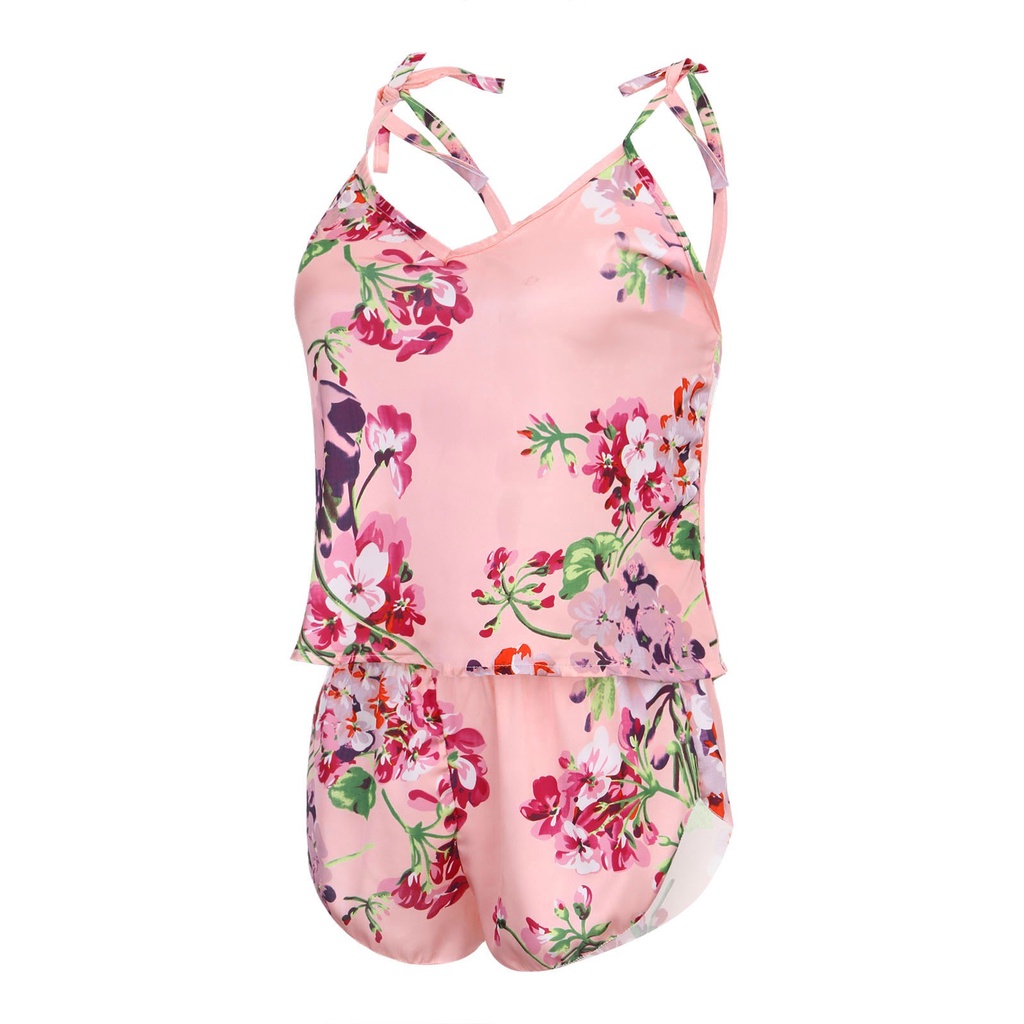 Bộ Đồ Ngủ Ngắn Bằng Lụa Satin Quyến Rũ Dành Cho Nữ | BigBuy360 - bigbuy360.vn