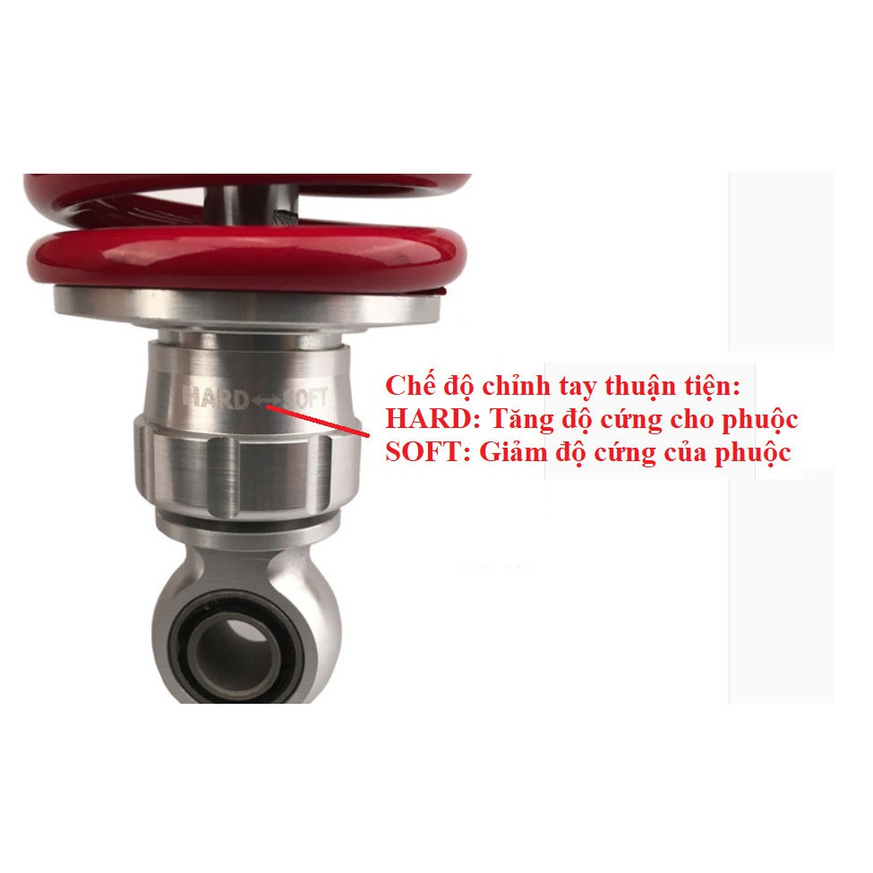Phuộc sau Suzuki EN150A, 125 zin tâm 2 lỗ 30.5cm Nguyên bản và loại độ 31.5cm