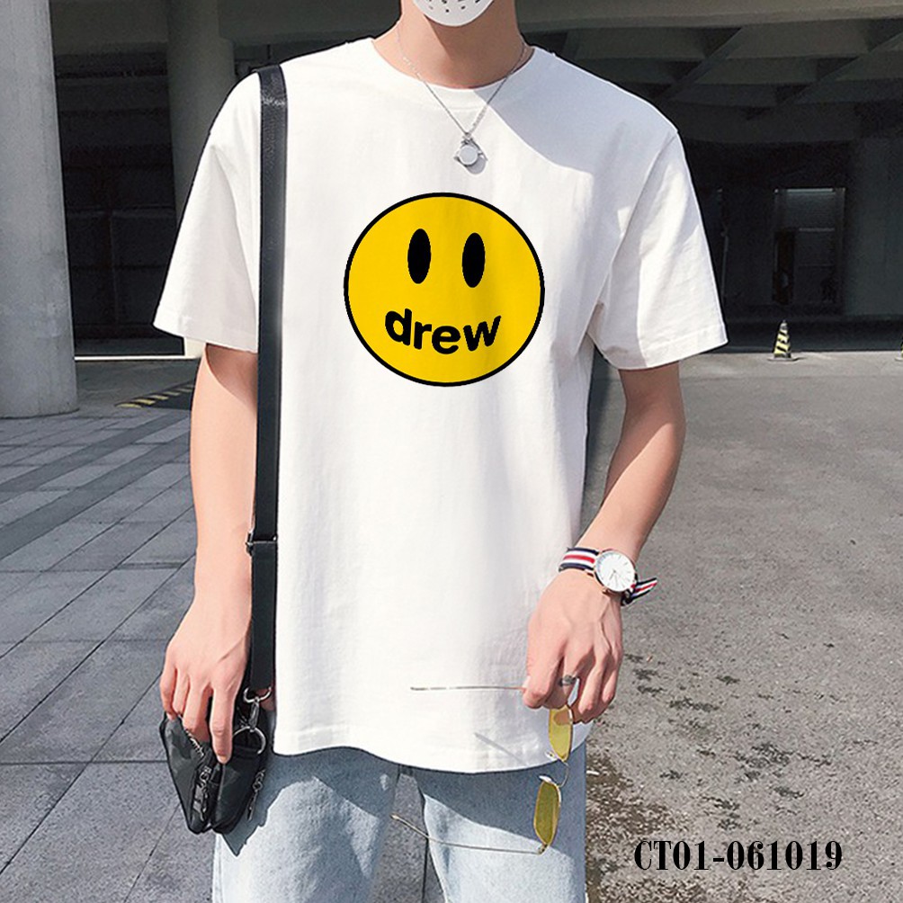 [9kg-100kg] Áo Thun Nam Nữ Mặt Cười Drew House Justin Bieber Smiley Face Big Size Tay Lỡ - CT01-061019