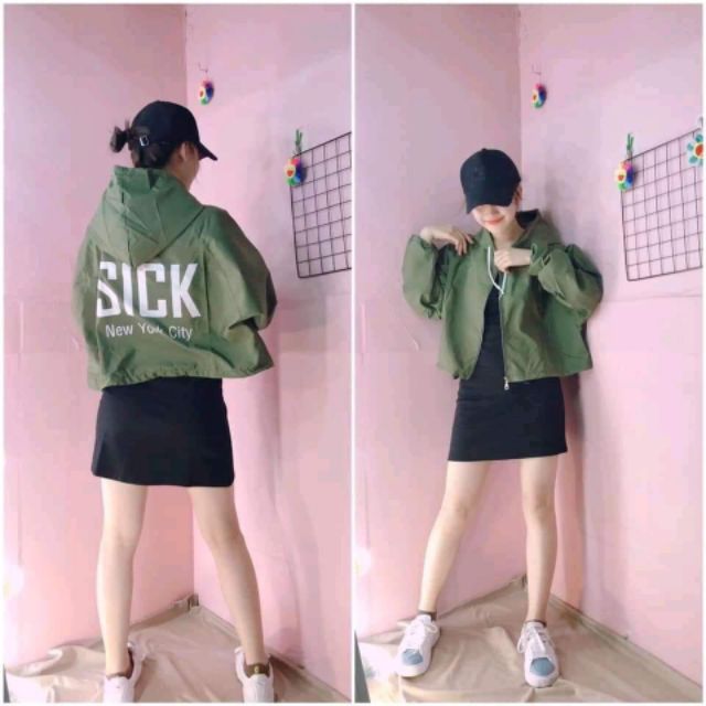 Áo khoác dù lửng sick croptop 1 lớp_ ảnh thật | BigBuy360 - bigbuy360.vn