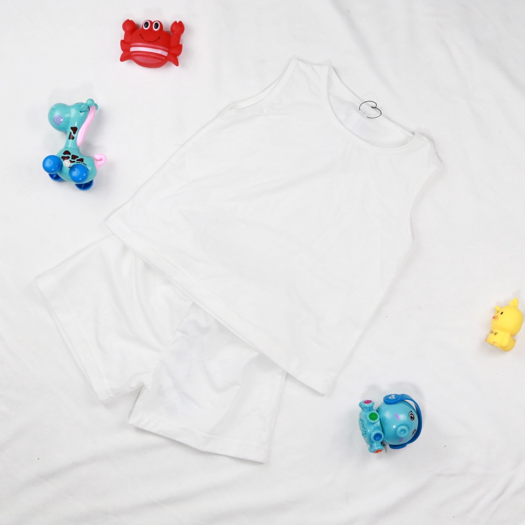 Bộ quần áo sát nách bé trai TINY KING chất liệu Cotton - thun ( 2 - 14 Tuổi ) thấm hút hồ hôi tốt
