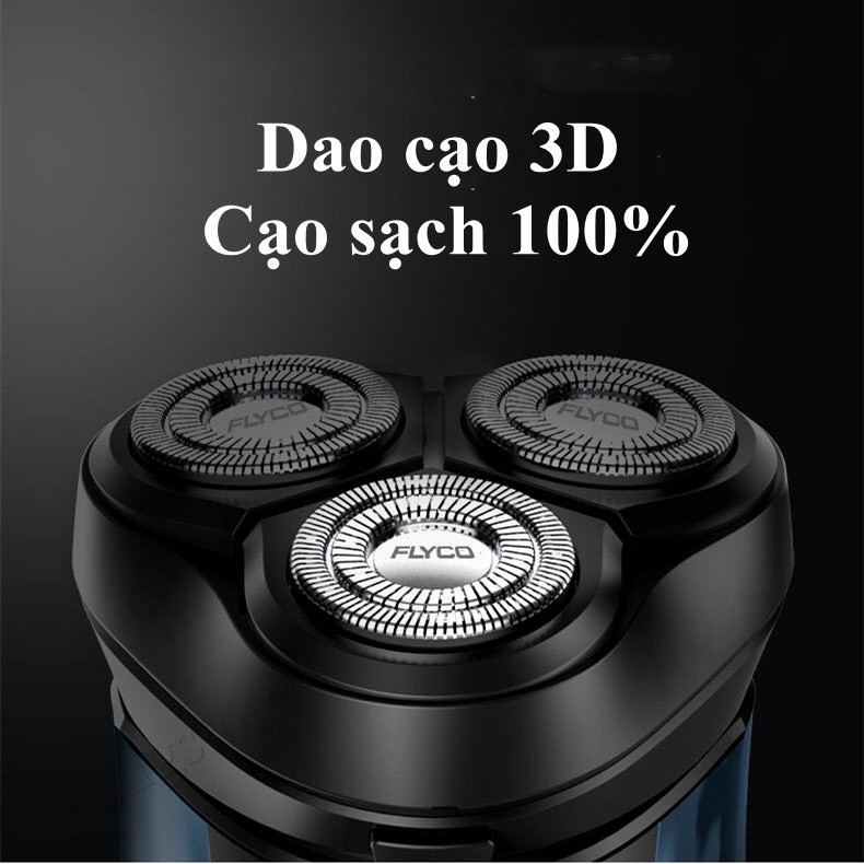 Máy Cạo Râu FYCO F318 Chống Nước & Chống kẹt Râu Thông Minh - Đầu Cạo 3 Lưỡi Dao