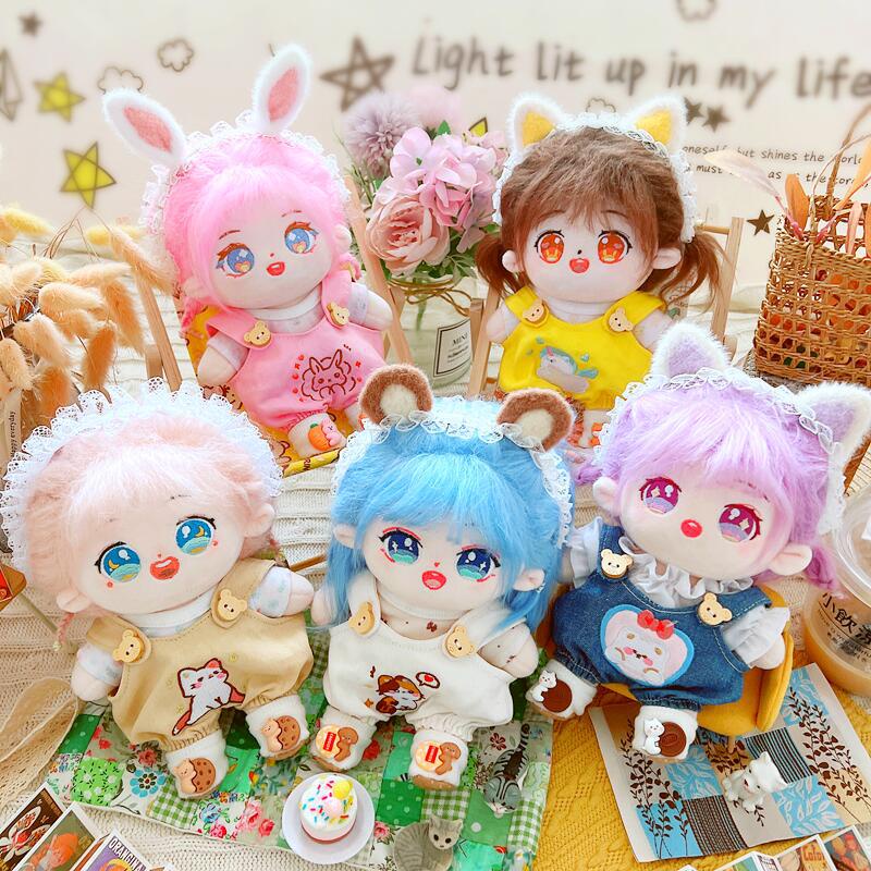 Quần Yếm Cotton 20cm Kiểu Dáng Hoạt Hình Dễ Thương Cho Búp Bê