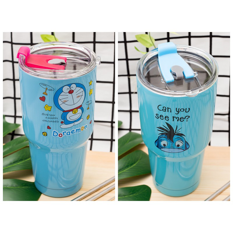 Ly Giữ Nhiệt Loại Tốt 900ml Họa Tiết Cartoon Dễ Thương Cho NỮ