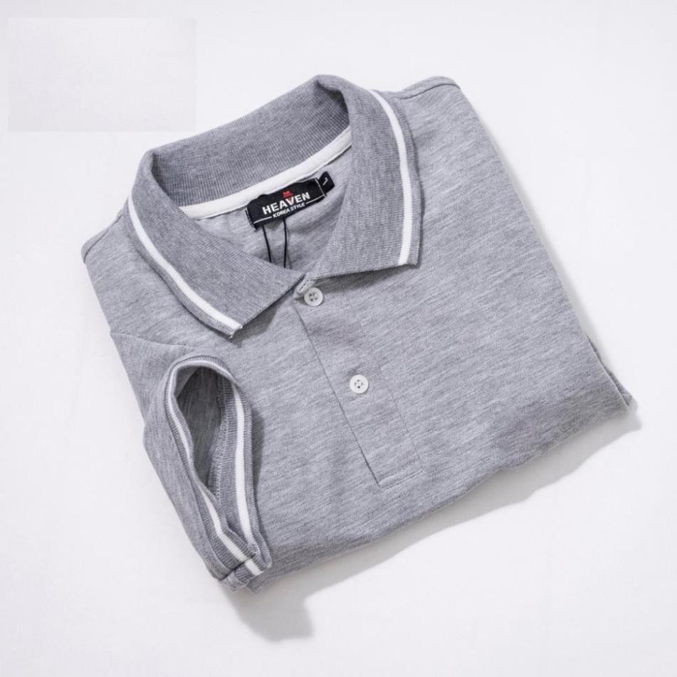 Áo thun polo Viền cổ cộc tay cổ bẻ họa tiết trẻ trung, năng động, nhiều màu sắc, vải mềm mại, thấm mồ hôi | BigBuy360 - bigbuy360.vn