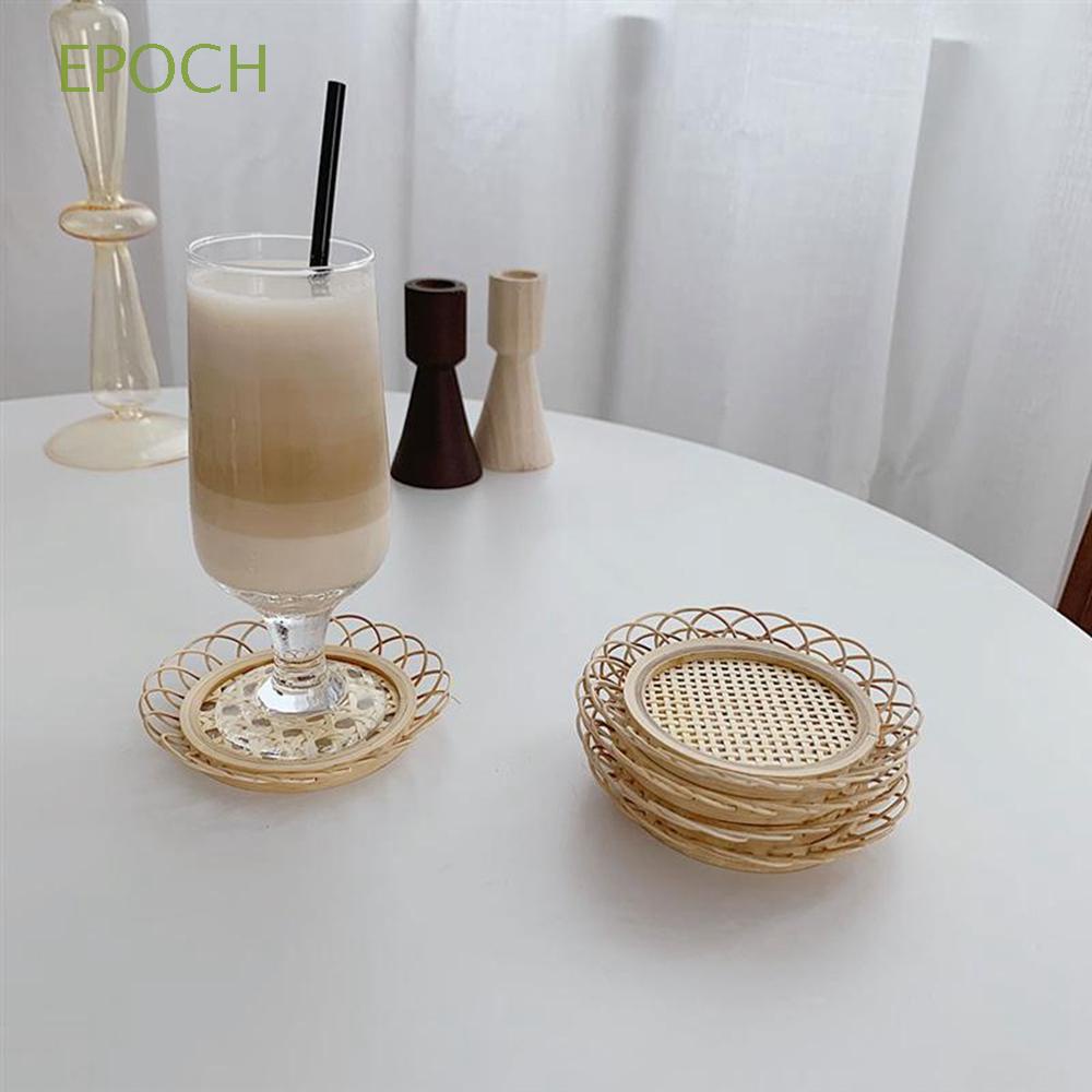 Đế lót ly Epoch bằng tre dệt tay dáng tròn phong cách Nhật Bản cao cấp tiện lợi