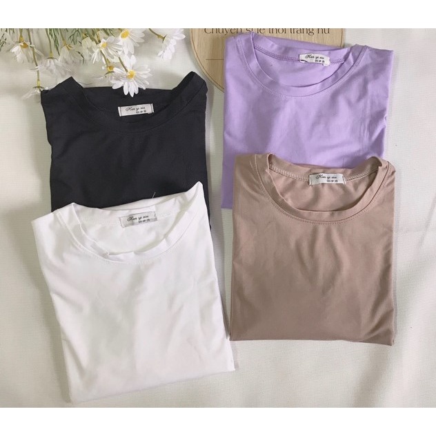 Áo Phông Trơn Dáng Rộng Xẻ Vạt Unisex, form Giấu Quần Dáng Hàn Quốc Bao Cá Tính