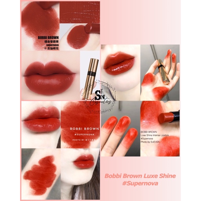 [SON BOBBI BROWN CÁC LOẠI] Crushed Lip Color/ Liquid, Luxe Shine Intense Haute Cocoa, Cranberry, Supernova, Desert Sun