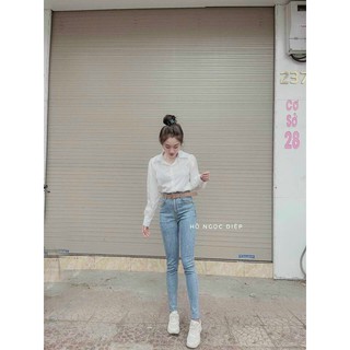 Áo sơ mi Trắng Tay Phồng chất đẹp