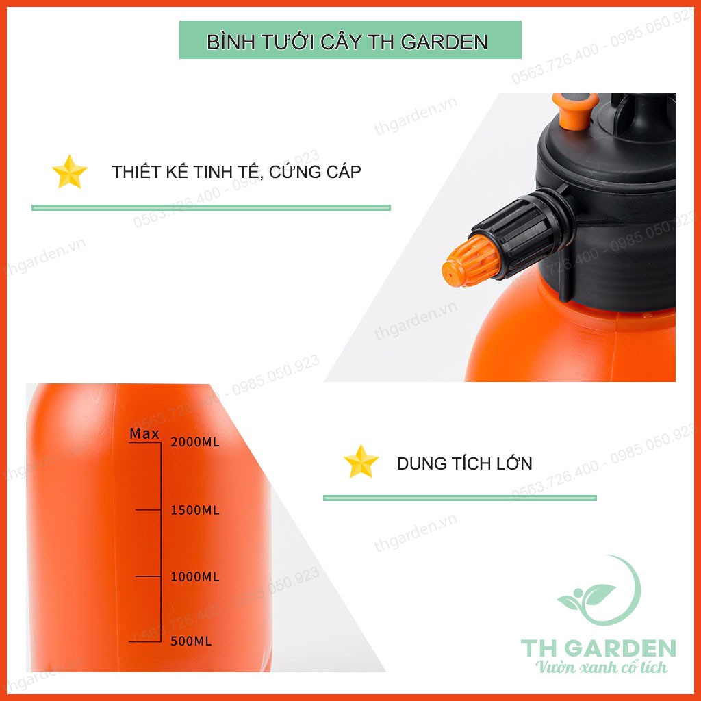 Bình Tưới Cây TH Garden - Bình Xịt Nước Tưới Cây Cảnh, Cây Hoa - Nhựa HDPE  cao cấp siêu bền