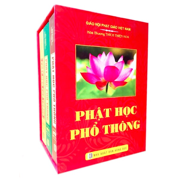 Sách - Phật Học Phổ Thông Bộ 3 Tập  Hộp Bìa Cứng