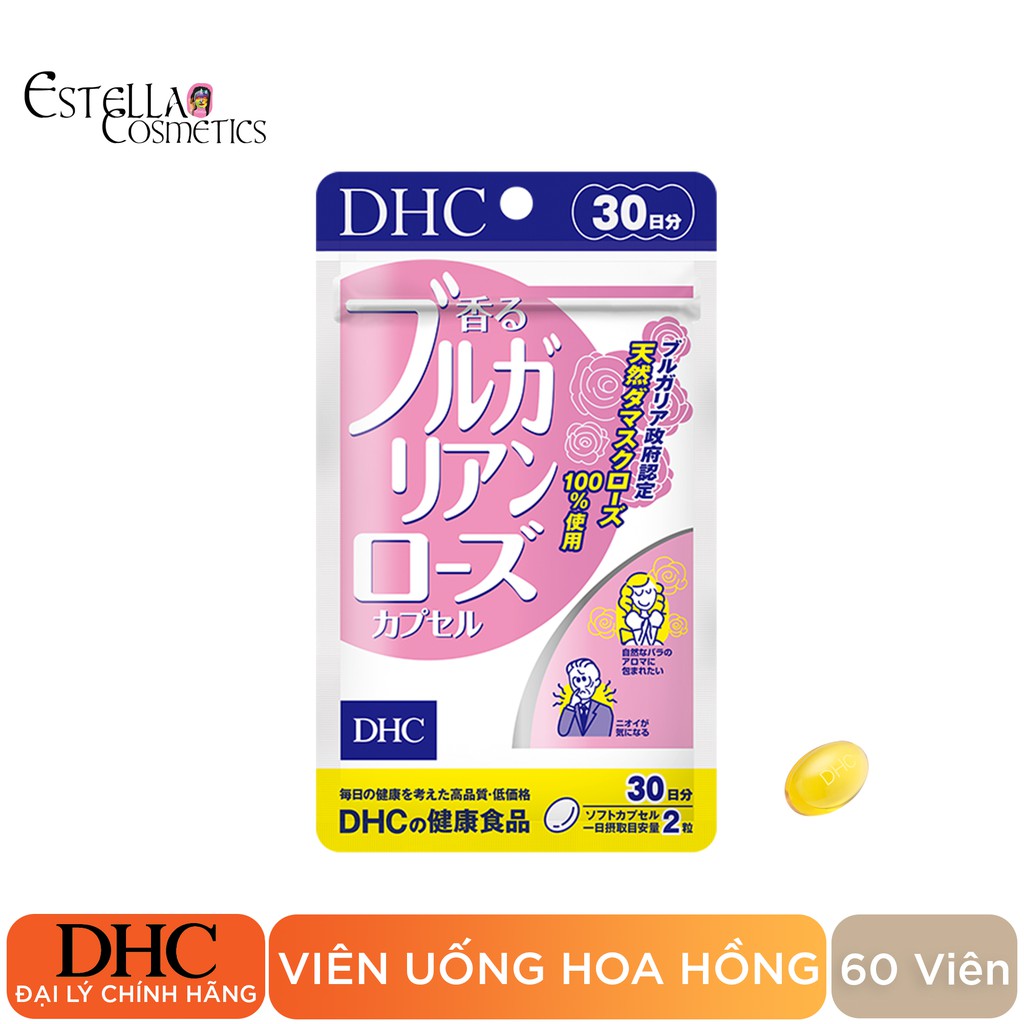 Viên Uống Hoa Hồng DHC Bulgarian Rose Capsule 30 Ngày (60 Viên)