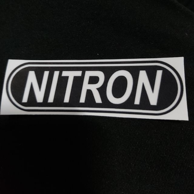 Tem Decal Nitron Đen Trắng Dán Xe, Dán Nón Giá Rẻ