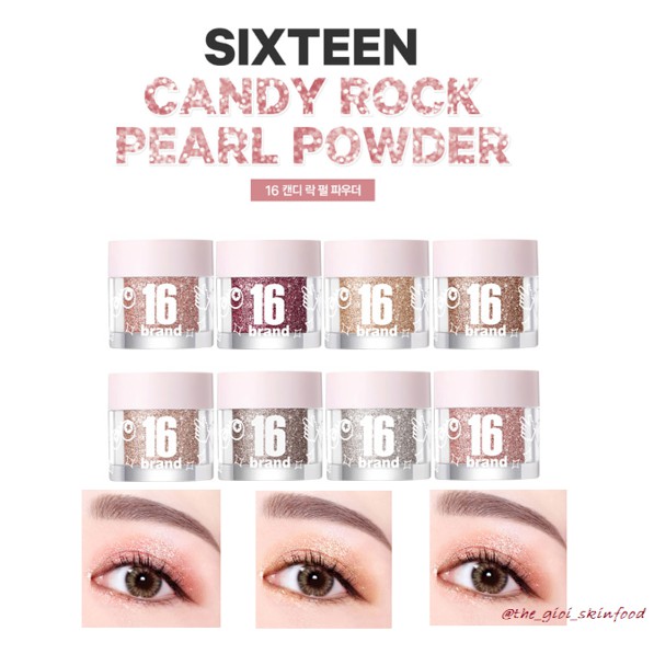 Nhũ Mắt Kim Tuyến 16brand Candy Rock Pearl Powder | BigBuy360 - bigbuy360.vn