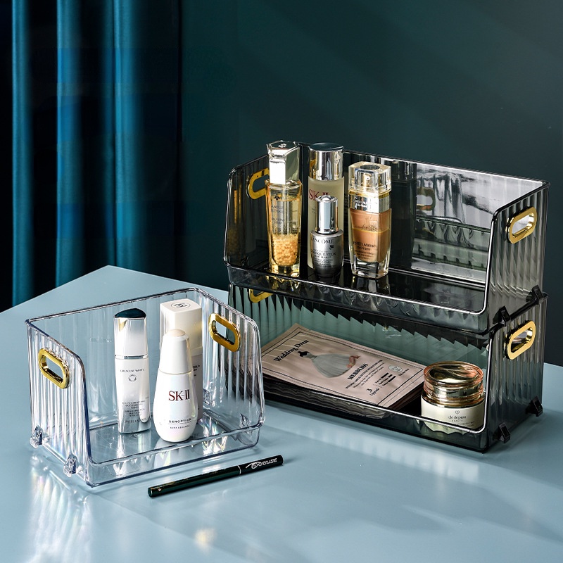 Hộp Đựng Mỹ Phẩm Để Bàn Trong Suốt Sang Trọng Tiện Dụng