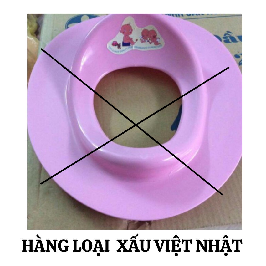 👫🎁[ TẶNG MÓC TREO] Bệ lót toilet trẻ em, Thu nhỏ bồn cầu, lót bồn cầu, bô em bé - Sản xuất Công ty Nhựa Việt Nhật