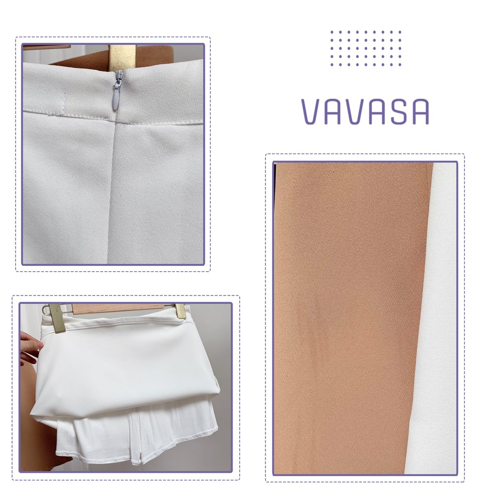 Chân váy chữ a lưng cao ngắn công sở ulzzang bigsize VAVASA CV03