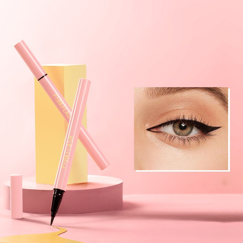 Bộ Bút Kẻ Mắt Và Mascara + Bút Kẻ Mắt Màu Đen Không Thấm Nước PINKFLASH