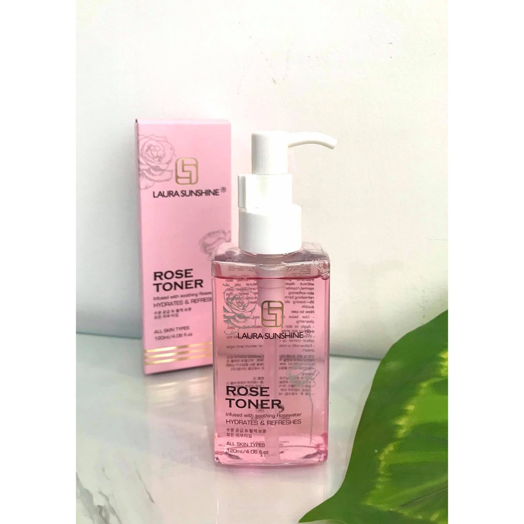 Nước hoa hồng cân bằng Da Hàn Quốc - Laura Sunshine Nhật Kim Anh Rose Toner 120ml