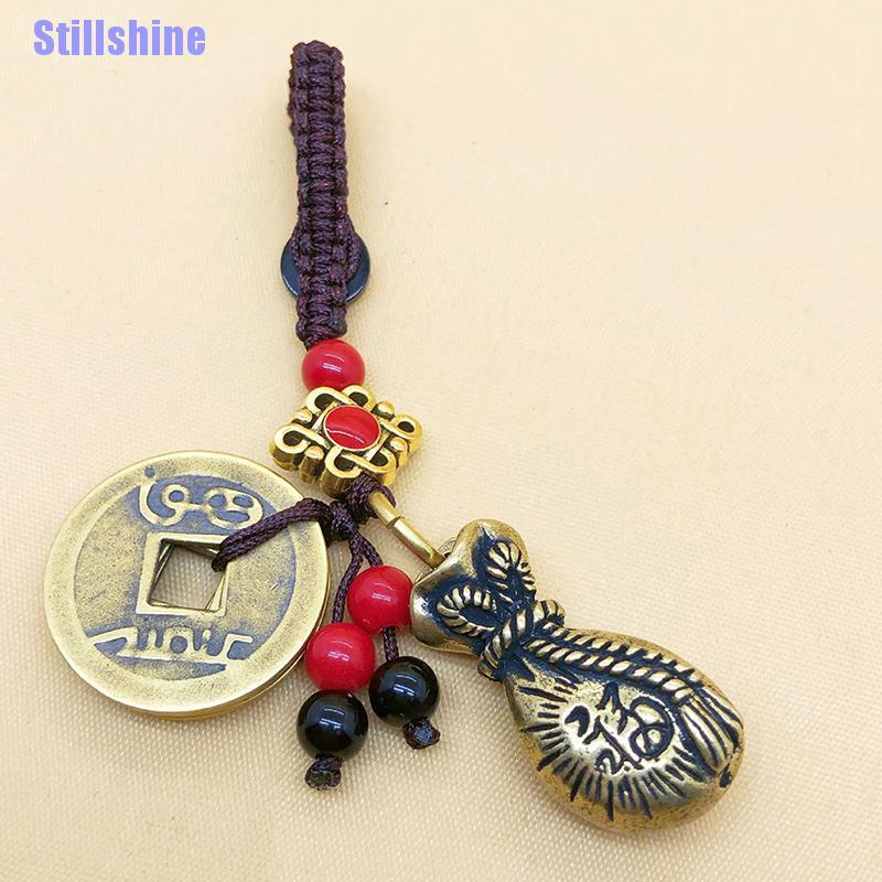 Móc khóa phối hình túi tiền may mắn chất lượng cao