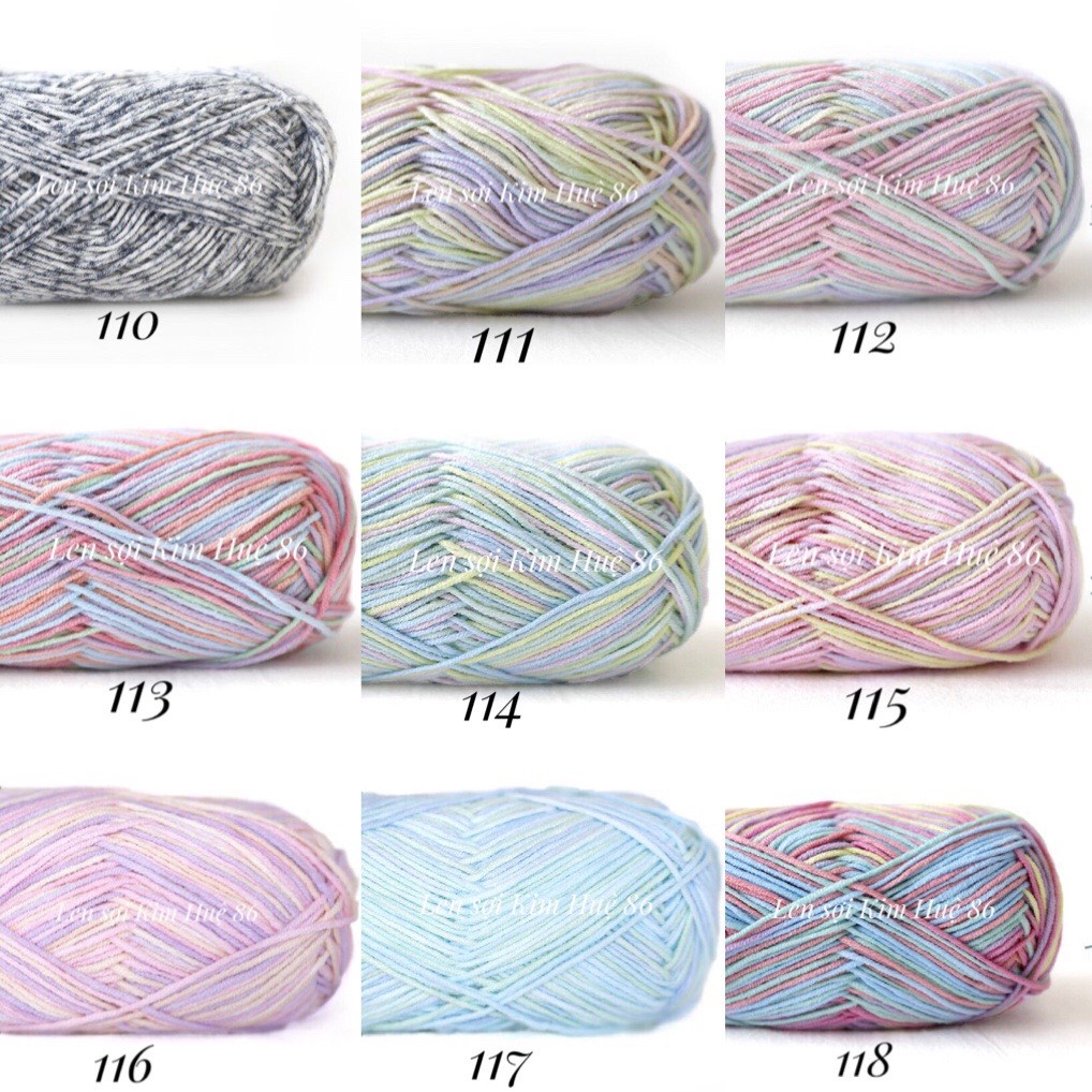 Len Baby Yarn màu loang cuộn 40g