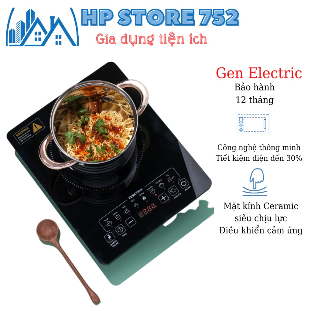 Bếp từ, bếp điện từ đơn Gen Electric GE-A03 – Công suất 2200W - Hàng chính hãng - Bảo hành 12 tháng