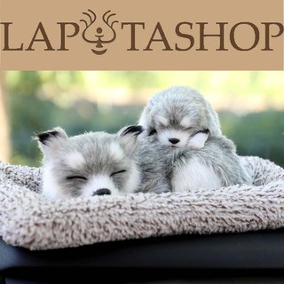 Trang trí taplo xe hơi cún bông than hoạt tính khử mùi, lọc không khí - Tặng kèm 04 túi than lọc