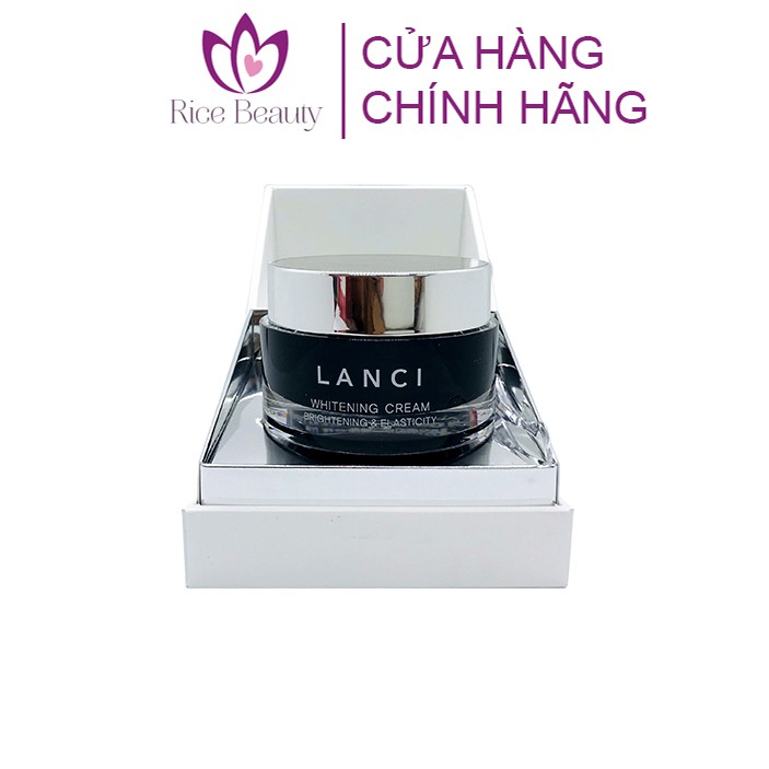 Kem Dưỡng Trắng Da Mặt Lanci Whitening Cream Hàn Quốc 50ml Tăng Cường Độ Ẩm, Giúp Da Căng Mịn, Trắng Hồng - Rice Beauty