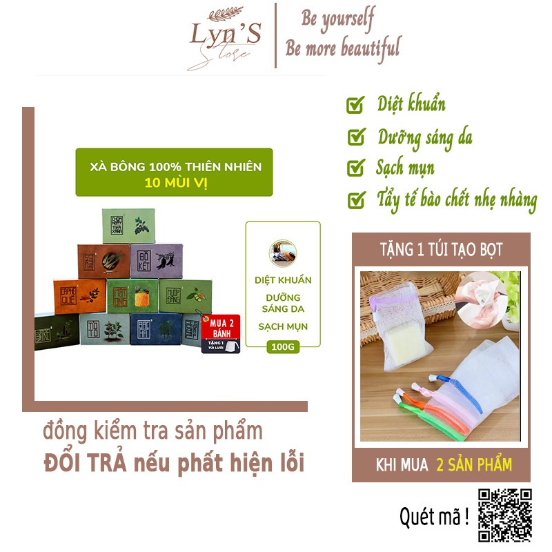 Xà bông 💝 𝑭𝑹𝑬𝑬𝑺𝑯𝑰𝑷 💝 xà bông chùm ngây trà xanh, sạch da, sát khuẩn (handmade) | BigBuy360 - bigbuy360.vn