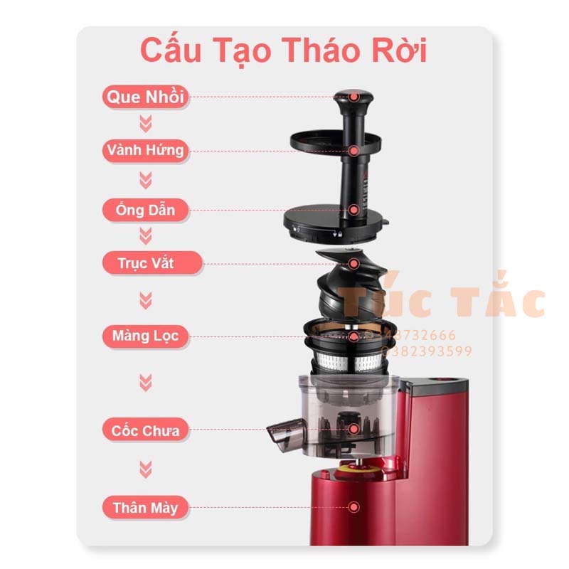 Máy ép trái cây tốc độ chậm SAVTM (Bảo hành 6 tháng động cơ)