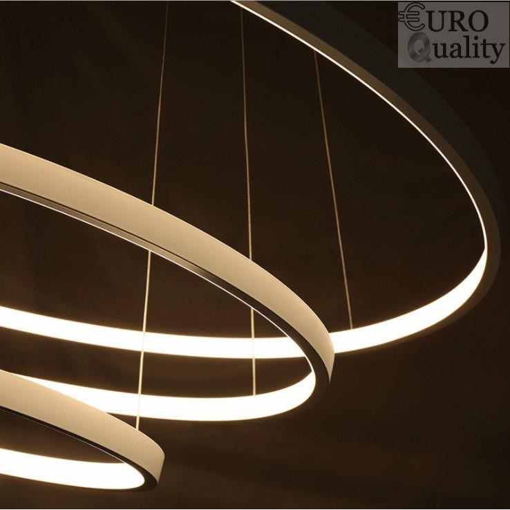 Đèn trần trang trí, đèn thả trần hình vòng cung 3 tầng cao cấp Euro Quality (20+40+60CM/75W) (Ánh sáng vàng)