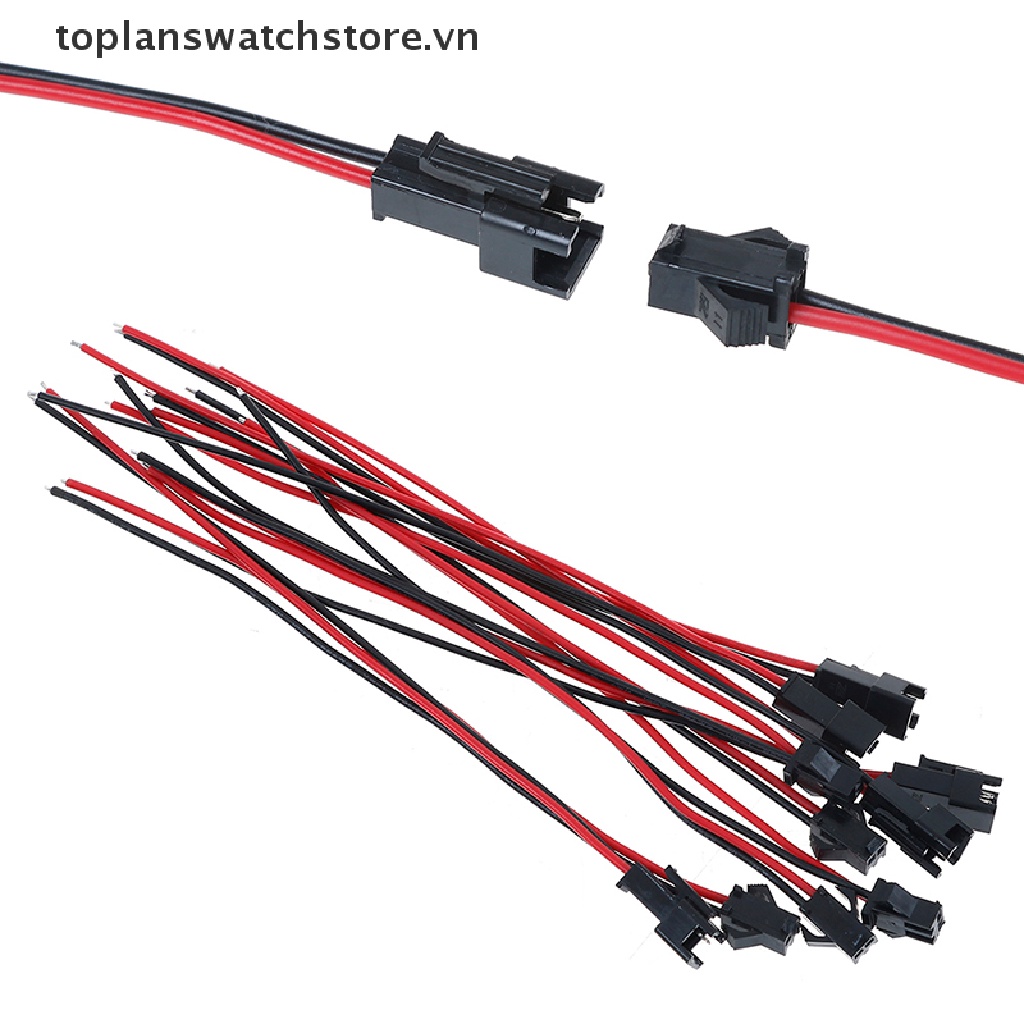 Set 10 Đầu Nối Dây Điện 15cm jst sm 2pins male Sang female vn