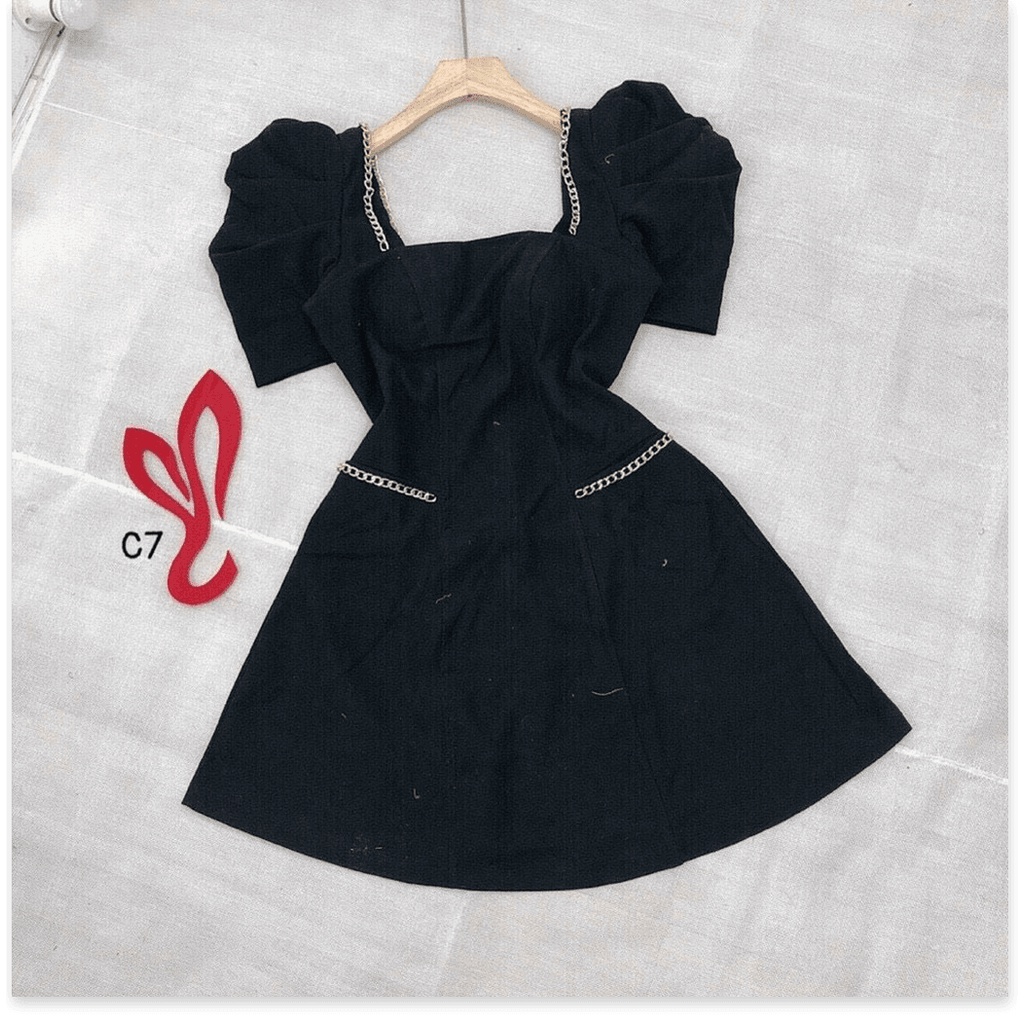 Đầm trượt phối viền xích siêu xinh đẹp cho chị em KME FASHION