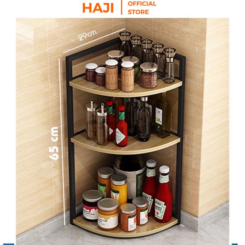 Kệ nhà bếp 3 tầng khung sắt sơn tĩnh điện chống gỉ chắc chắn HAJI OFFICIAL C49
