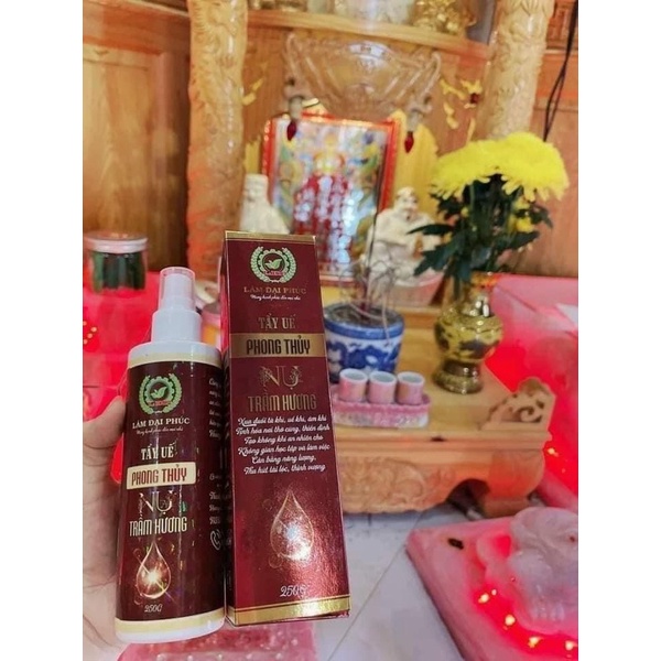 [ Mới ] Xịt tẩy uế phong thuỷ kết tinh từ nụ Trầm Hương, Quế Lâm Đại Phúc