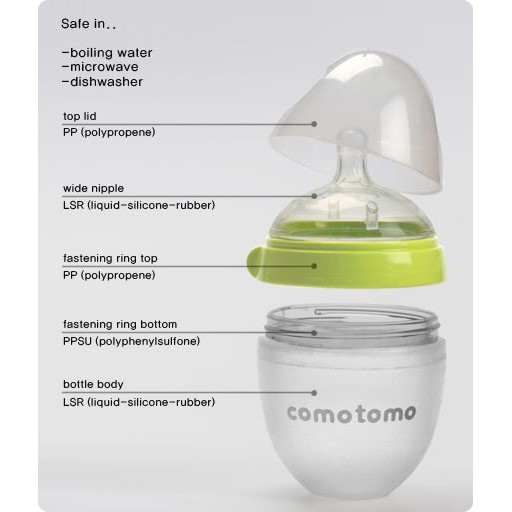 Bình sữa Comotomo 150ml và 250ml siêu mềm cho bé