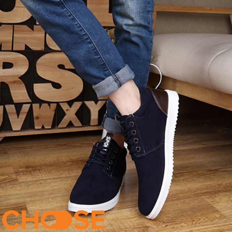 Giày Nam Choose Giày Da Lộn Nam Thể Thao Sneaker Cột Dây Lịch Lãm Gía Rẻ Cho Sinh Viên G26K4 | BigBuy360 - bigbuy360.vn