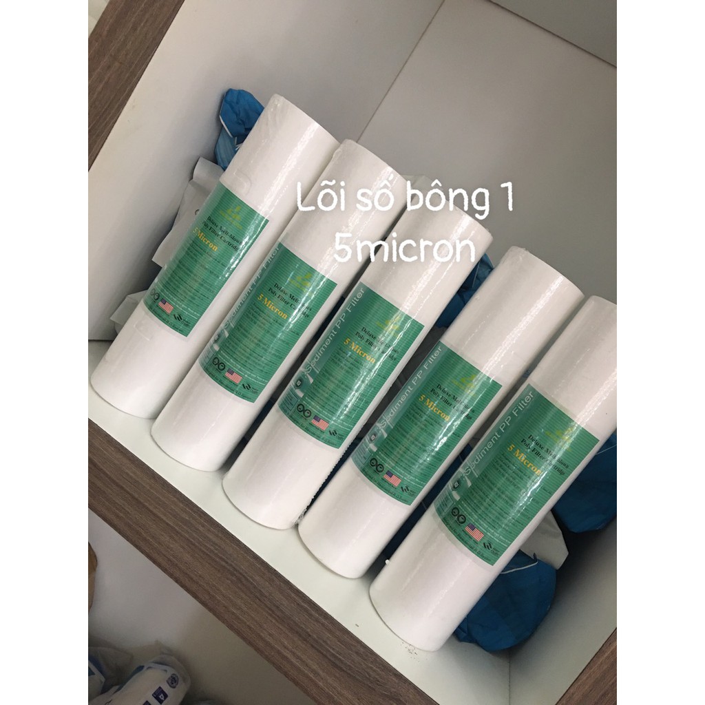 Combo 10 Lõi Lọc Nước PP 5 micron Loại 10 Inch - Dùng Cho Các Bộ Lọc Sinh Hoạt, Máy Lọc Nước RO