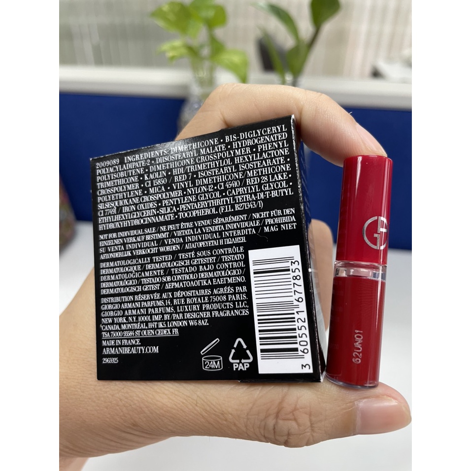 SON KEM LÌ ARMANI BEAUTY LIP MAESTRO LIPSTICK - MÀU 400 - ĐỎ TƯƠI