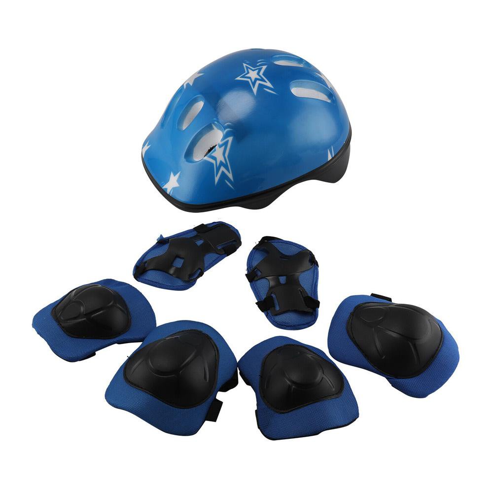 1 bộ 7 cái bọc đệm thiết bị an toàn cho bé khi chơi trượt băng bảo vệ đầu gối khuỷu tay LETTER