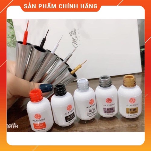 Bộ vẽ cọ chỉ nét 9 màu HOAHONG  cọ nét cao cấp bằng Gel là dễ sử dụng, tạo được độ lên màu chuẩn HH9Z4