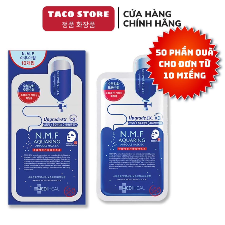 Mặt Nạ Mediheal NMF Aquaring Ampoule Mask 25ml. Cấp Ẩm, Kiềm Dầu, Se Khít Lỗ Chân Lông- #TẶNG QUÀ TỪ 10M