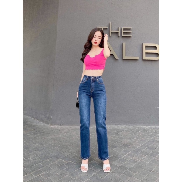Quần jeans ống đứng