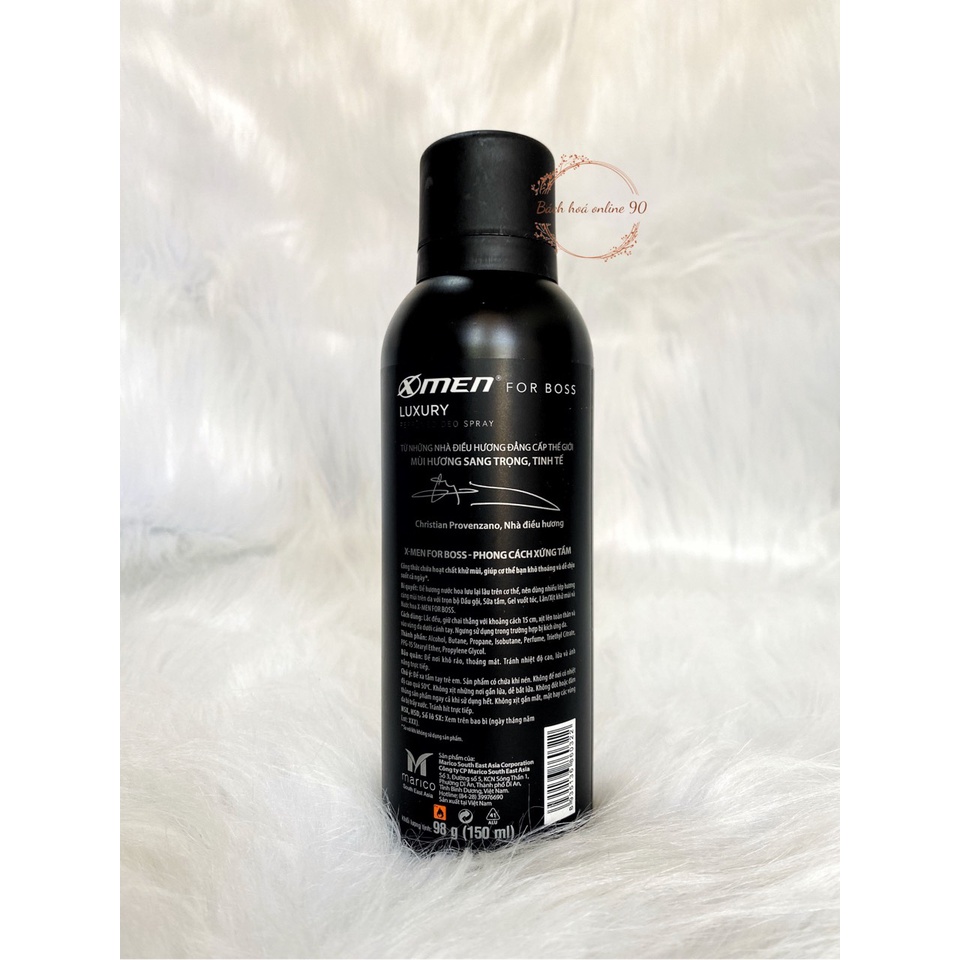 Xịt khử mùi XMEN For Boss 150ml dành cho phái mạnh