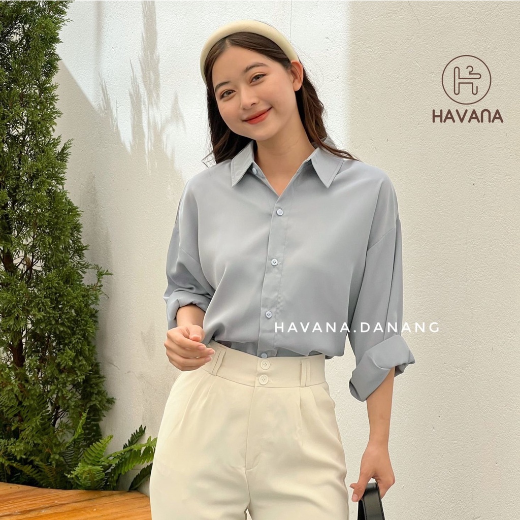 Áo sơ mi lụa vạt bèo nữ, sơ mi dài tay freesize form rộng nhiều màu AE257