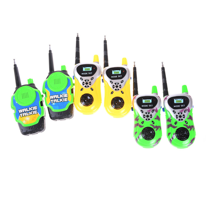 Set 2 đồ chơi bộ đàm radio hai chiều chạy pin tiện lợi cho trẻ em