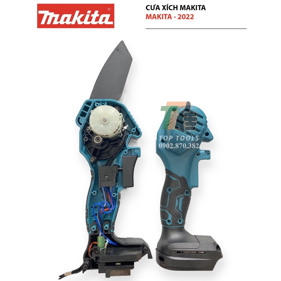 Máy cưa mini cầm tay, Máy cưa pin cầm tay Makita lam dài 6in, Pin 10 cell, Sử dụng động cơ không chổi than