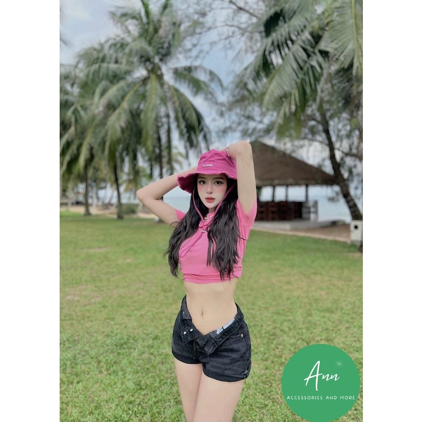 Mũ Nón Tai Bèo JACQUEMUS  Chống Nắng Đi Biển, Thiết Kế Thời Trang, Chất Liệu Kaki Cotton Mềm, Hàng Quảng Châu, Sẵn 7 Màu