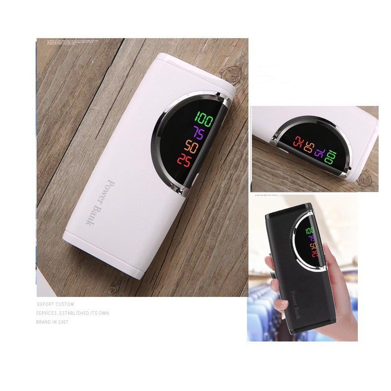 Cục Sạc Dự Phòng Pin Dự Phòng Power Bank giá rẻ bề mặt da cho iphone samsung sạc nhanh an toàn - Dung Lượng 20000mah.