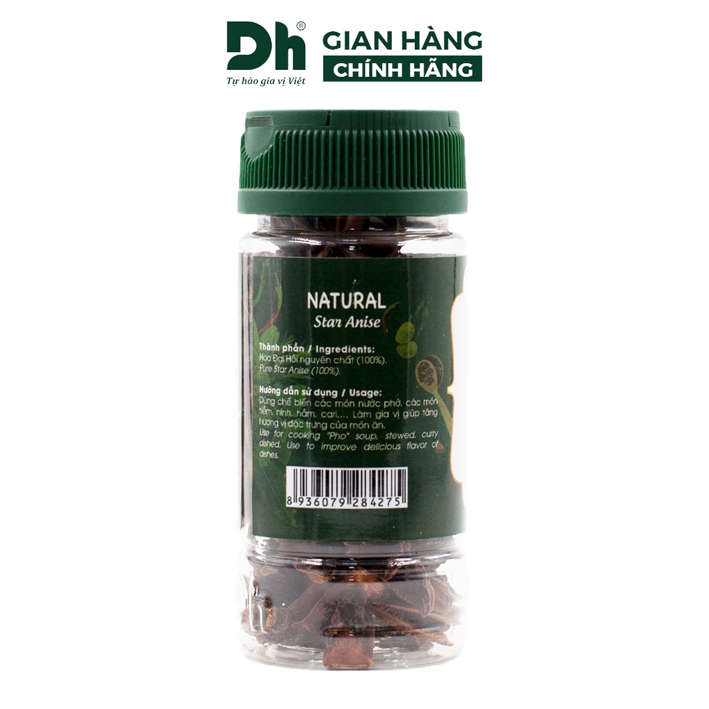 [Mã FMCGMALL -8% đơn 250K] Hoa hồi nguyên chất Natural DH Foods chế biến thực phẩm 15gr